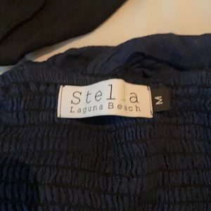 navy blue bandeau top